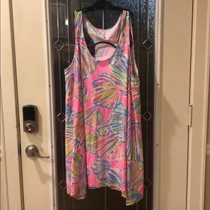 Lilly Pulitzer L Colorful Dress. Racerback, Cotton